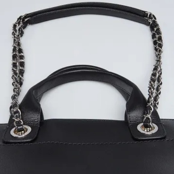 CHANEL Black Caviar Leather Studded Large Deauville Tote Bag SHW - Picture 8 of 10